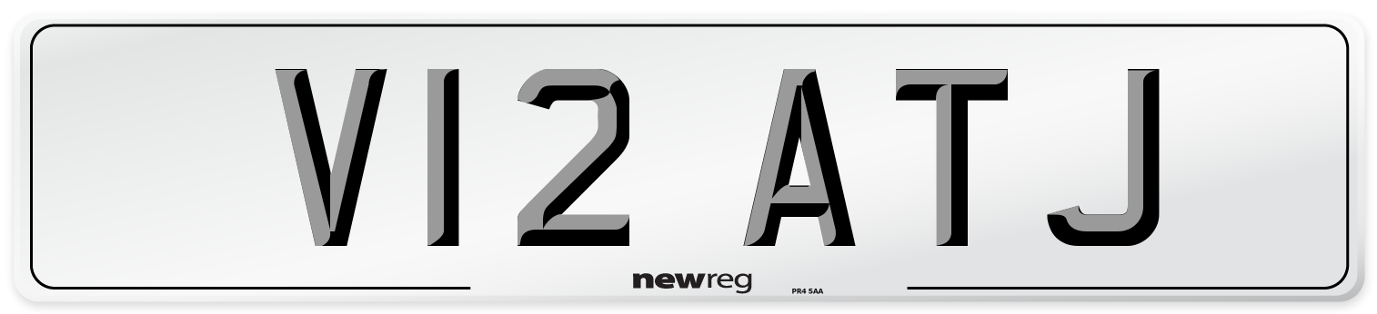 V12 ATJ Number Plate from New Reg